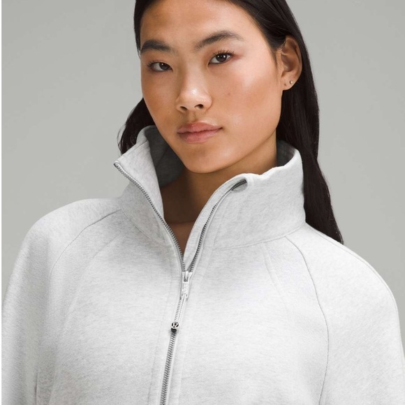 Lululemon Scuba Oversized Funnel-Neck Half Zip  Heathered Core Ultra Light Grey - Picture 2 of 14